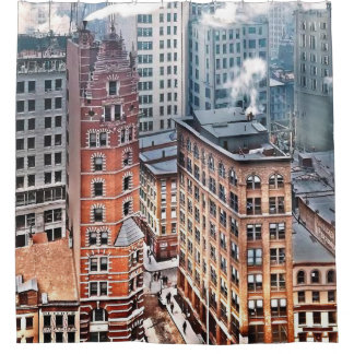 Cortina Para Box New York NY - Cluster of Skyscrapers c1900
