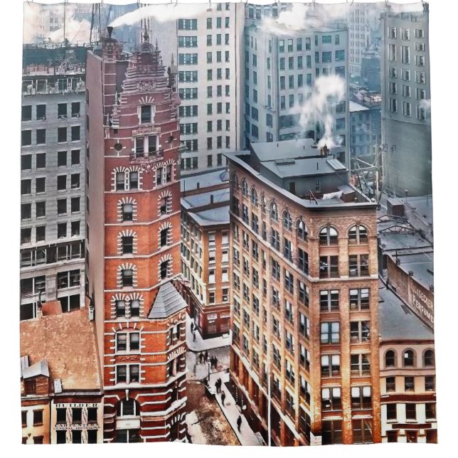 Cortina Para Box New York NY - Cluster of Skyscrapers c1900 (Frente)