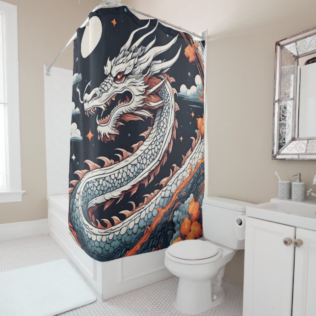 Cortina Para Box night dragon shower curtain (In Situ)