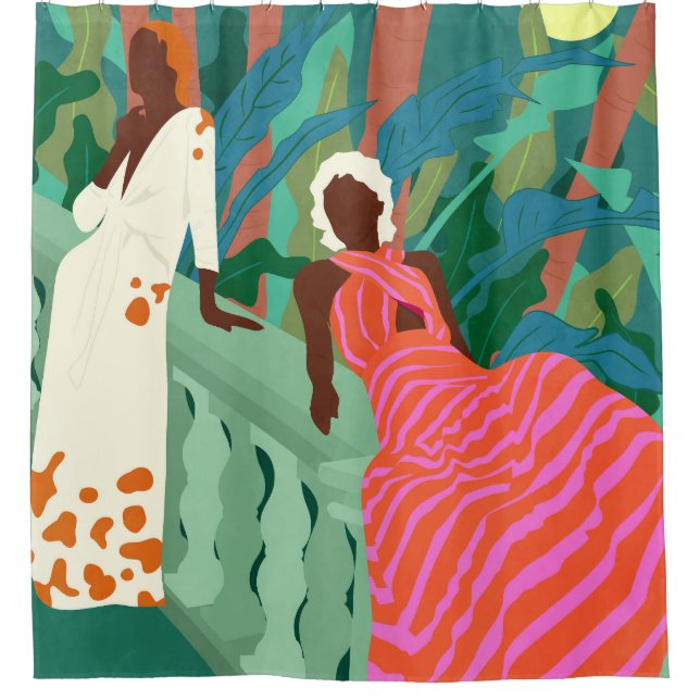 Cortina Para Box Noites e vestidos fluentes (Frente)