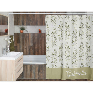 Cortina Para Box Nome do padrão de oliveira country francês verde s