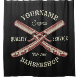 Cortina Para Box NOME Personalizado Barber Hetero Razor Barbershop