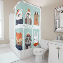 Nome personalizado Cortina de chá dos animais de i