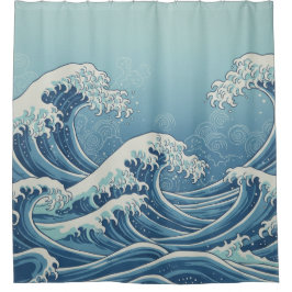 Cortina Para Box Noon Waves Shower Curtain