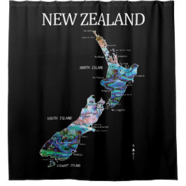 CORTINA PARA BOX NOVA ZEALAND KIWI MAP PAUA