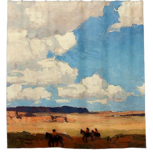 Cortina Para Box “Nuvem de Verão” Arte Ocidental de Edgar Payne