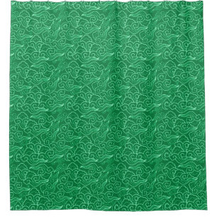 Cortina Para Box Nuvens Japonesas Vintage, Jade Green