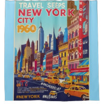 NYC brilhante | poster de viagens dos anos 60