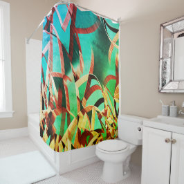 Cortina Para Box O castanho passa por verde ou aquamarina