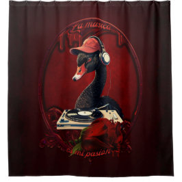 Cortina Para Box O cisne negro, simbolizando a criatividade