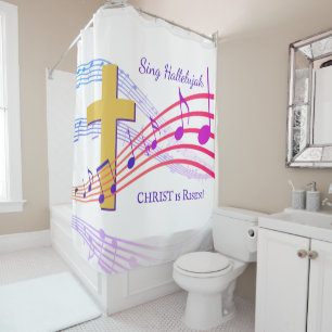 Cortina Para Box O CRISTO SING HALLELUJAH É UM cristão crescido