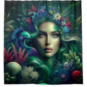 Cortina Para Box "O Haven Floral da Sereia"