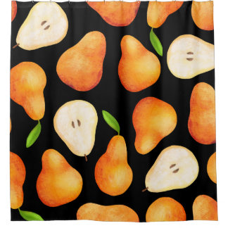 Cortina Para Box O padrão perfeito das frutas brilhantes desenhado 