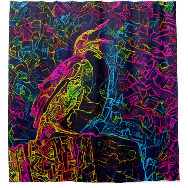 Cortina Para Box O pássaro Solitário 3 (Frente)