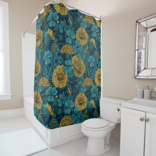 Cortina Para Box O prado em amarelo e azul (In Situ)