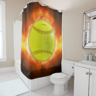 Cortina Para Box O softball de SlipperyJoe no fogo incendiou as fog