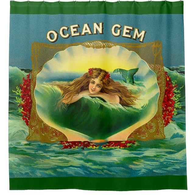 Cortina Para Box Ocean Gem Mermaid Ggar impressão (Frente)