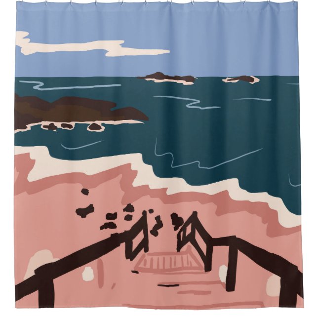 Cortina Para Box Oceano Blues (Frente)