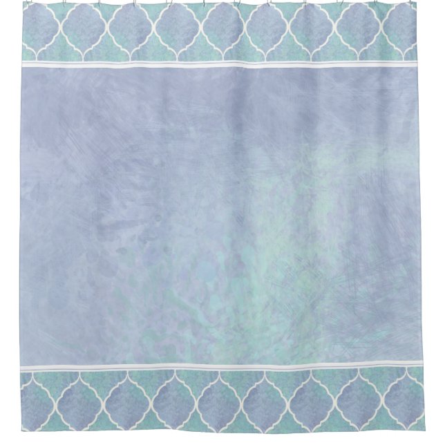 Cortina Para Box Oceano de Praia Árabe Fronteira de Azulejo Marroqu (Frente)