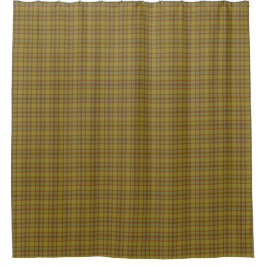 Cortina Para Box Olive Gray Brown Tartan Plaid Rustic