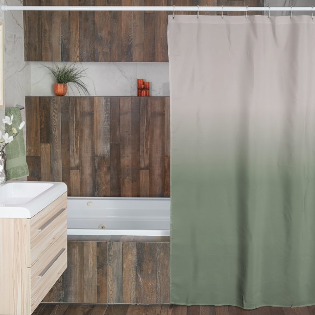 Cortina Para Box Ombre Taupe Sage Green Brown Fading (Criador carregado)