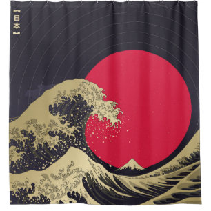 Cortina Para Box "Onda Excelente de kanagawa". Hokusai, onda japone