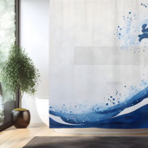 Onda Grande em Aquarela Estilo Japonês