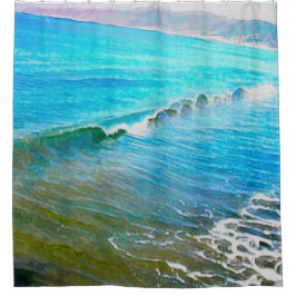 Cortina Para Box Ondas de Aquarela