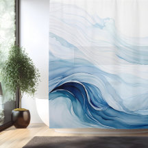 Ondas Minimalistas em Aquarela