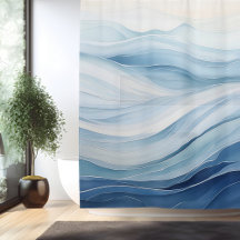 Ondas Minimalistas em Aquarela