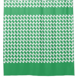 Cortina Para Box Ondas Modernas Verde e Branco Agudas