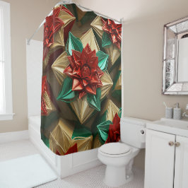 Cortina Para Box Opulência do Natal: Fios Dourados do Natal