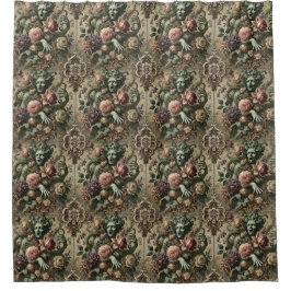 Cortina Para Box Opulência Óptica - Grotesca Floral Gótica