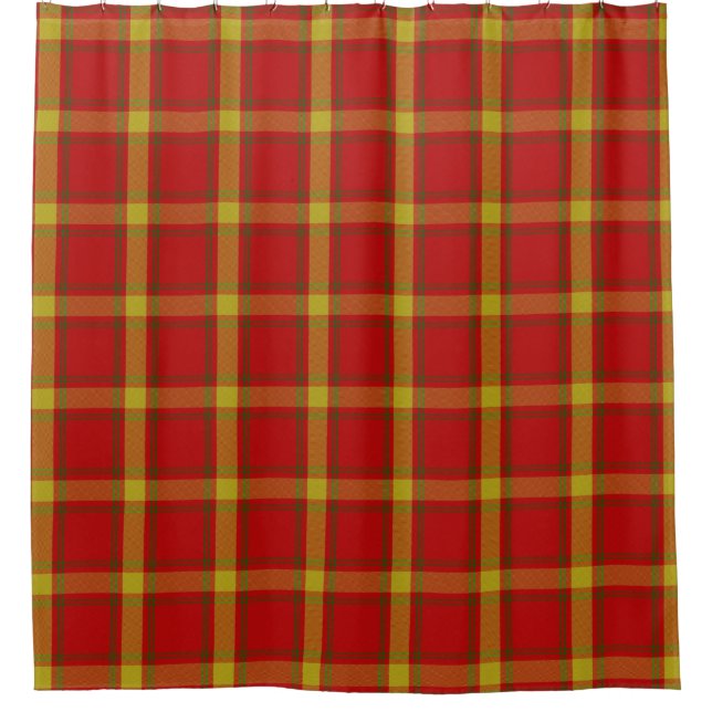 Cortina Para Box Orange Tartan Xadrez Scottish Kilt (Frente)