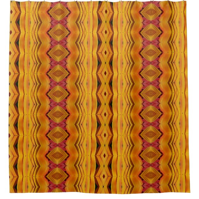 Cortina Para Box Orangey Ikat (Frente)