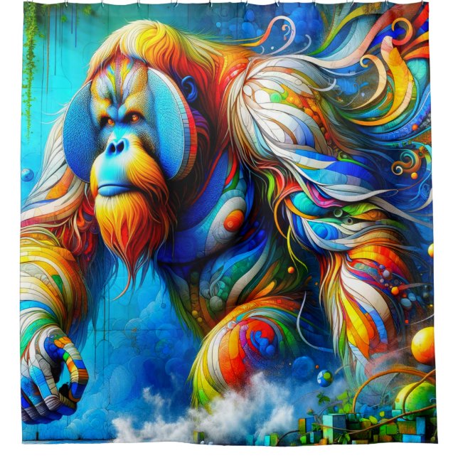 Cortina Para Box Orangutan Art (Frente)