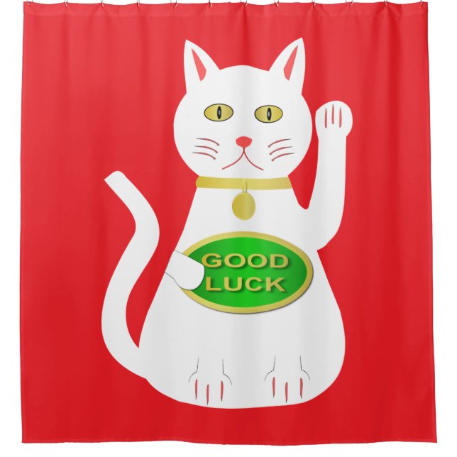 Cortina Para Box Oriental Lucky Cat (Frente)