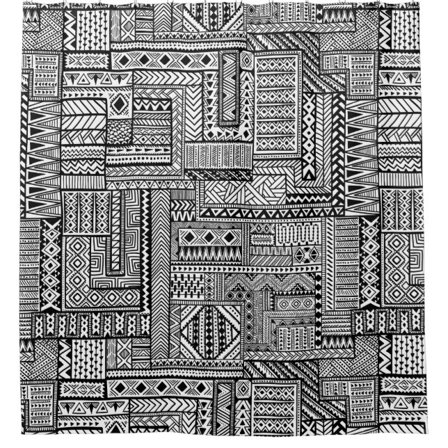 Cortina Para Box Ornamento étnico (Frente)