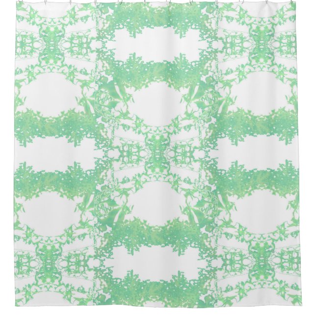 Cortina Para Box Ornamento étnico da casa e da turquesa. (Frente)