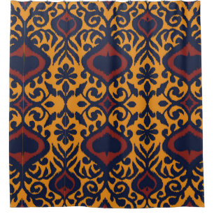 Cortina Para Box Ornamento geométrico do folclore Ikat. damasco ori