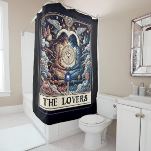 Cortina Para Box OS AMANTES Tarot Celestial Homem e Mulher Almas Gê