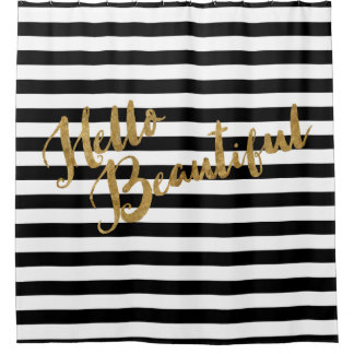 Cortina Para Box Ouro Hello Lindos Stripes