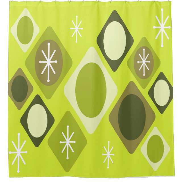 Cortina Para Box Ouros Ovais Starbursts Chartreuse (Frente)