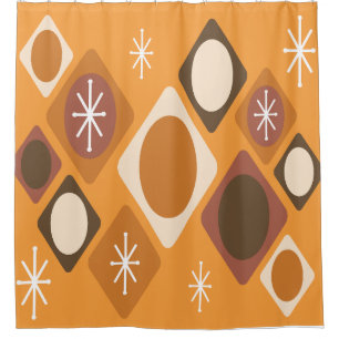 Cortina Para Box Ouros Ovais Starbursts Laranja