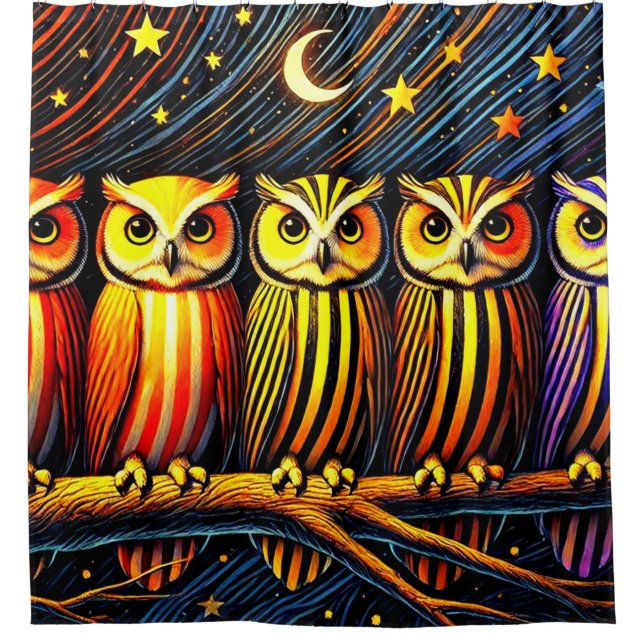 Cortina Para Box Owl Design (Frente)
