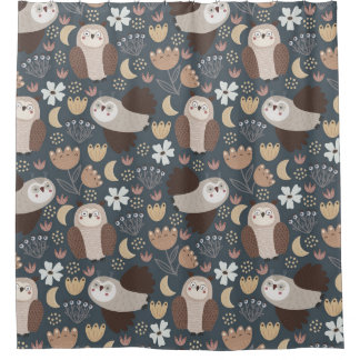 Cortina Para Box Owl Love Scandinavian Folk Art Animal Standard