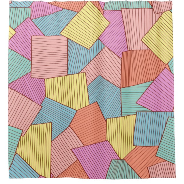 Cortina Para Box padrão abstrato (Frente)