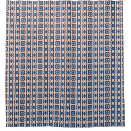Cortina Para Box Padrão abstrato geométrico mosaico moderno 1298