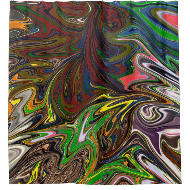 Cortina Para Box padrão abstrato legal (Frente)