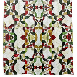 Cortina Para Box padrão abstrato vermelho